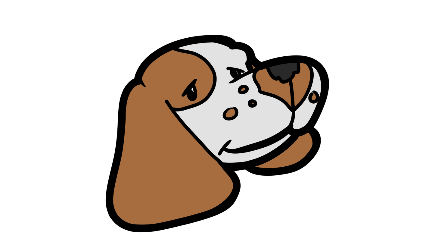 Basset Sticker 3x3